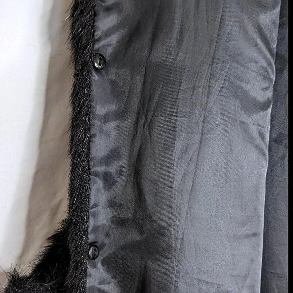 DENNIS BASSO 3X Black Lightwt Faux Fur Vest Lining for Dennis Basso Denim Jacket - Picture 5 of 7
